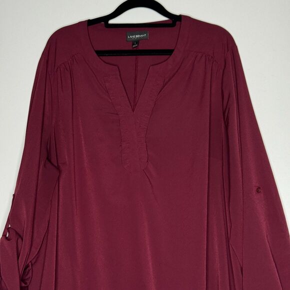 Laney Bryant Split Neck Roll Tab Long Sleeve Blouse Women's Plus Size 18 - Picture 4 of 9